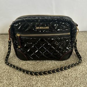 MZ Wallace Crosby Black Lacquer purse